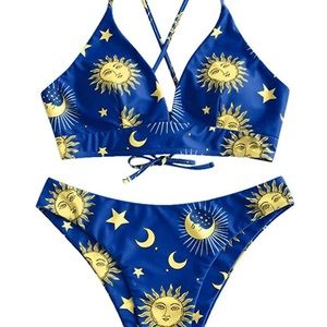 Zaful Moon & Star Bikini